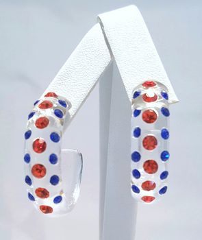 Acrylic Crystal Hoops 1-3/4"
